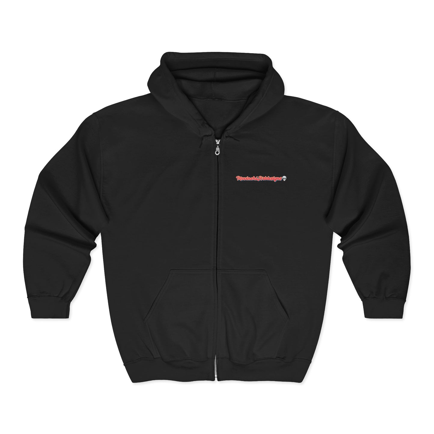 Full-Zip Hoodie with Colorful RYDER Art — Bold Graphic Zip-Up Sweatshirt