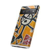 Abstract TAINO  Tribal Art Phone Case – Bold Orange Graphic Protective Cover