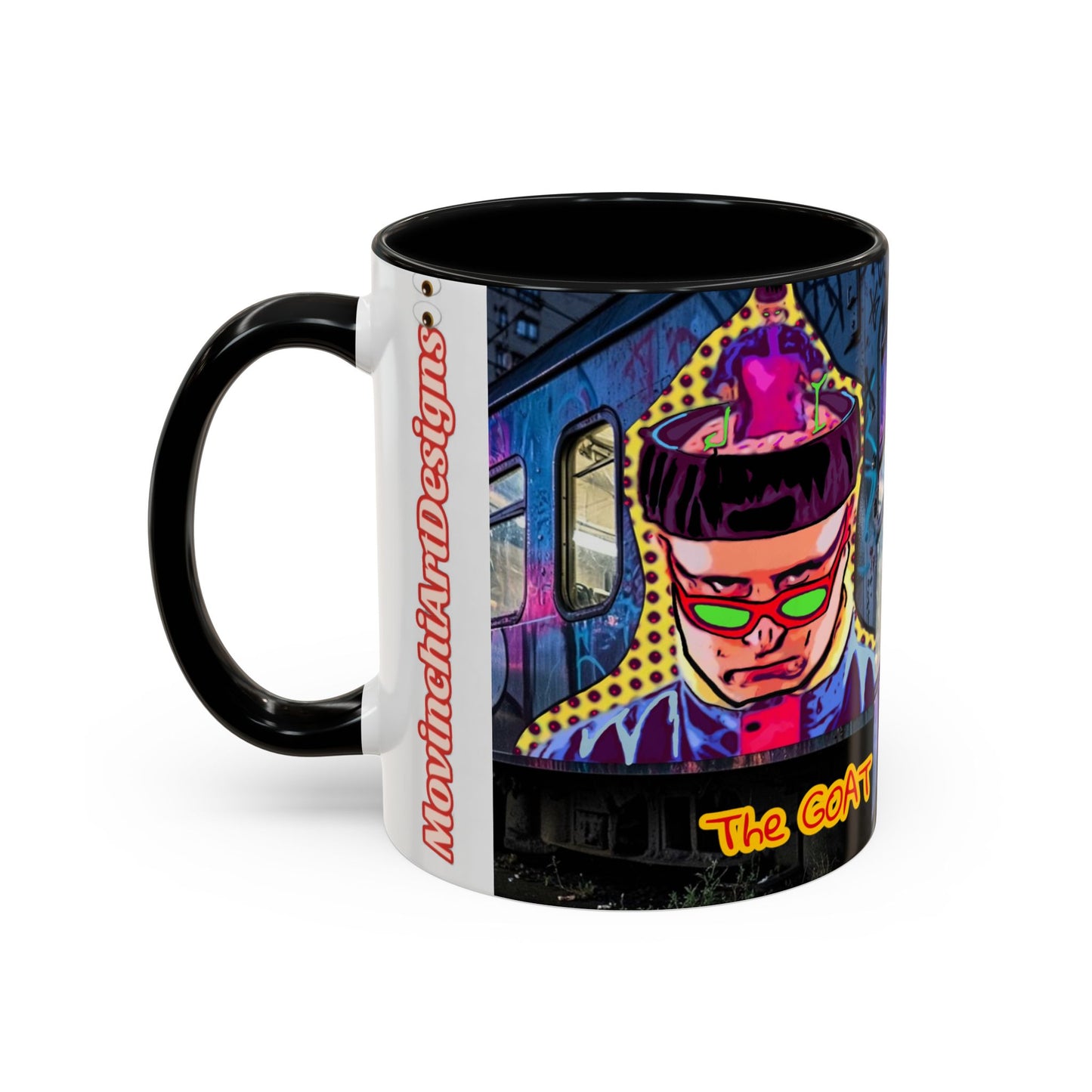 OLIVER TREE "The Goat"Urban Graffiti Coffee Mug — Colorful Retro Subway Art