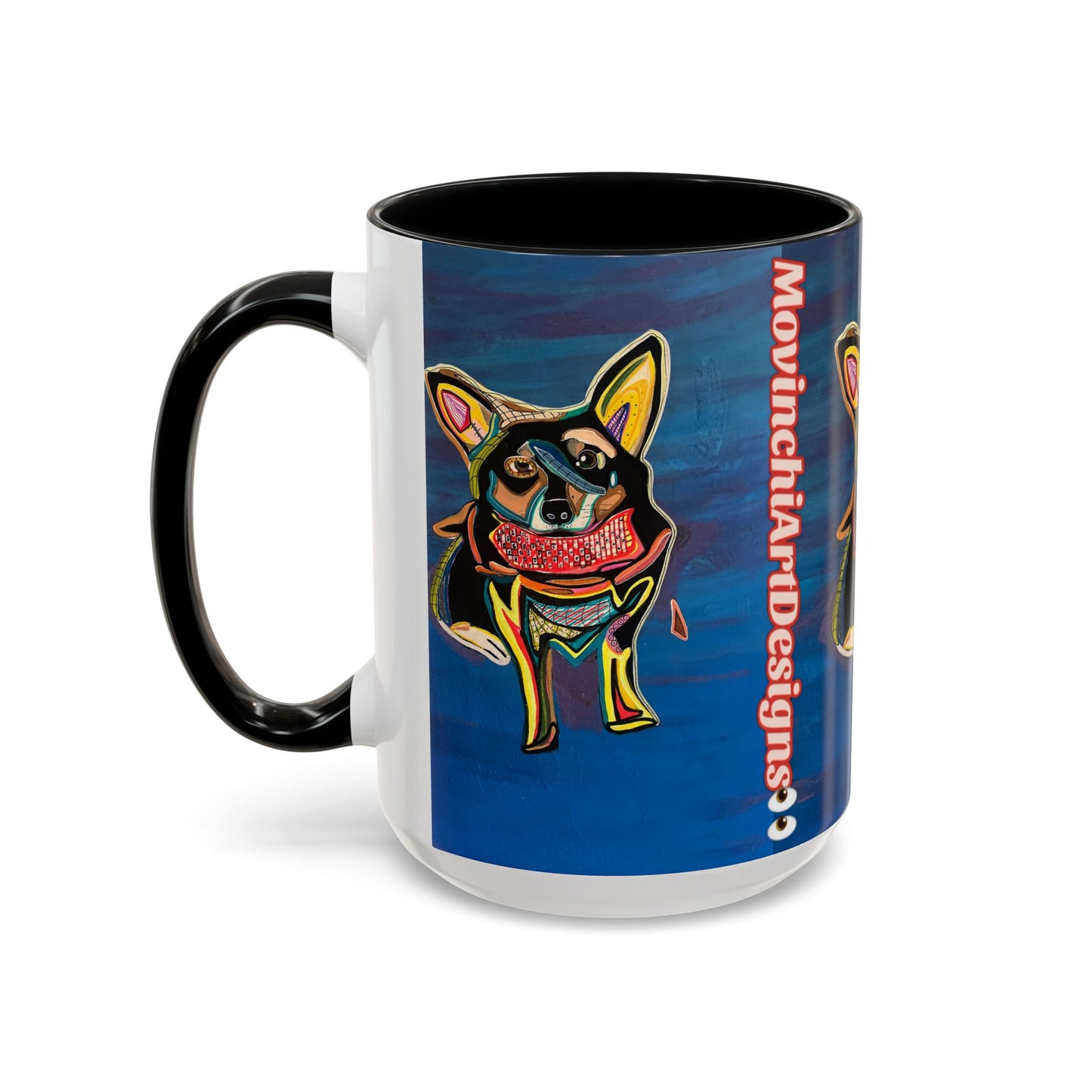 Chihuahua Art Coffee Mug – Colorful Pop‑Art Dog Accent Mug (11/15 oz)