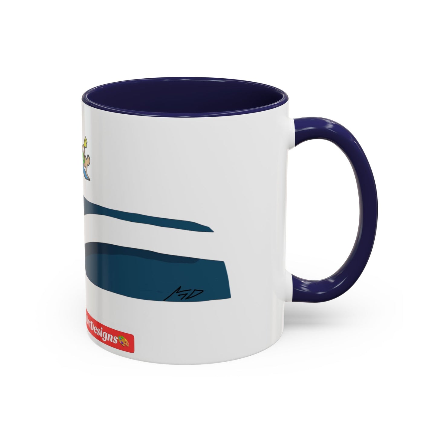 AERIAL.   Wave Accent Coffee Mug — Watersports Lover Gift