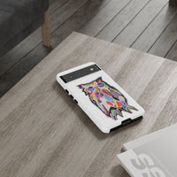 Colorful Owl Phone Case — Artistic Owl Illustration Tough Case
