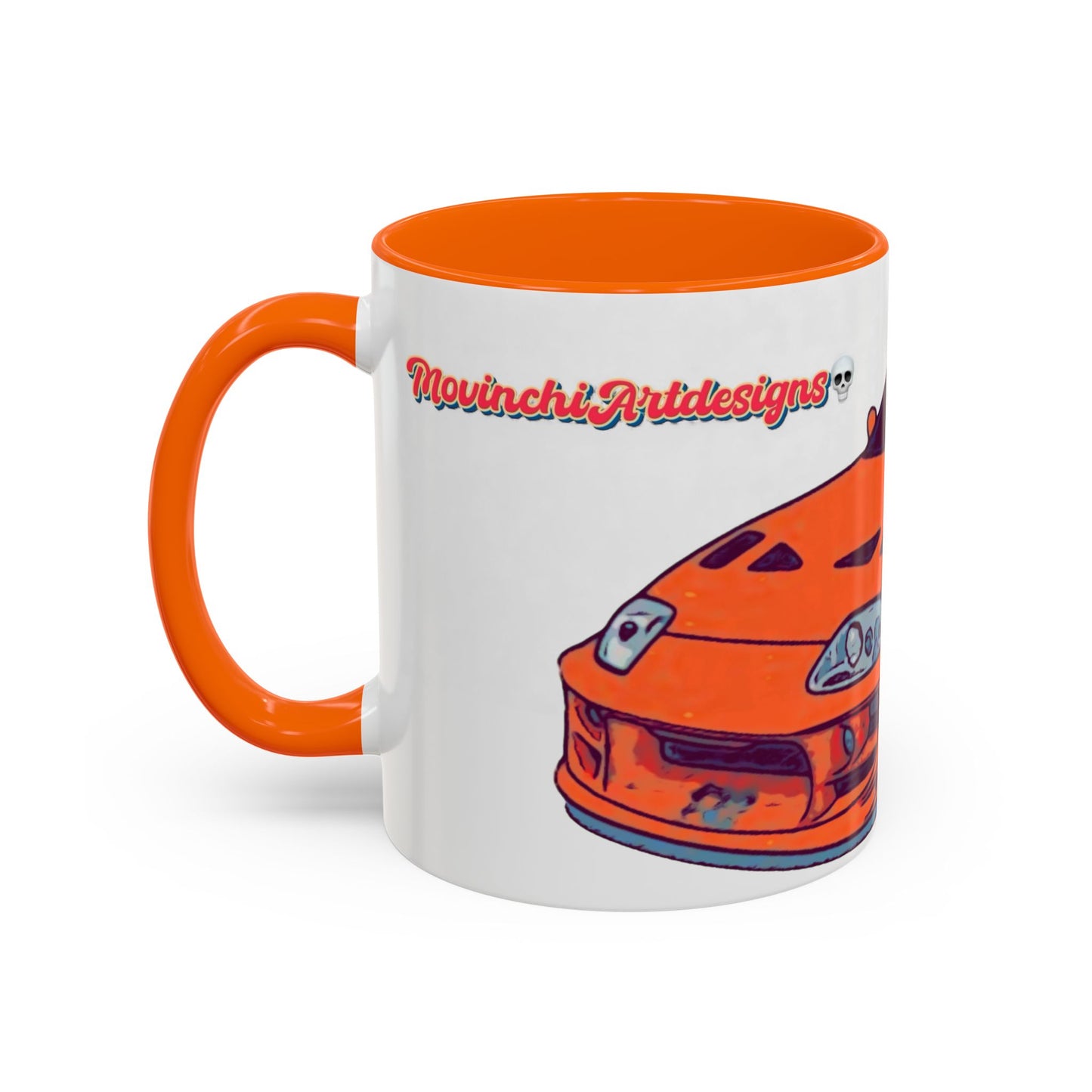 Racing Supra Accent Coffee Mug (11/15oz) — Orange Drift Car Design