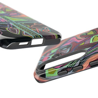 HEART ATTACK Abstract Neon Face Tough Phone Case – Vibrant Art Phone Cover