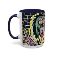 CHUPACABRAS.  Green Monster Art Coffee Mug — Spooky Neon Creature Accent Mug (11/15oz)