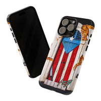 Puerto Rican Flag Phone Case - Rustic Coquí Door Design Tough Case