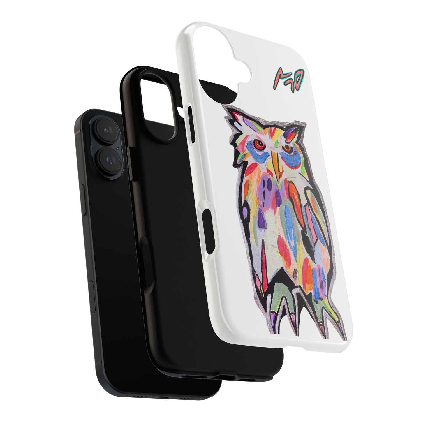 Colorful Owl Phone Case — Artistic Owl Illustration Tough Case