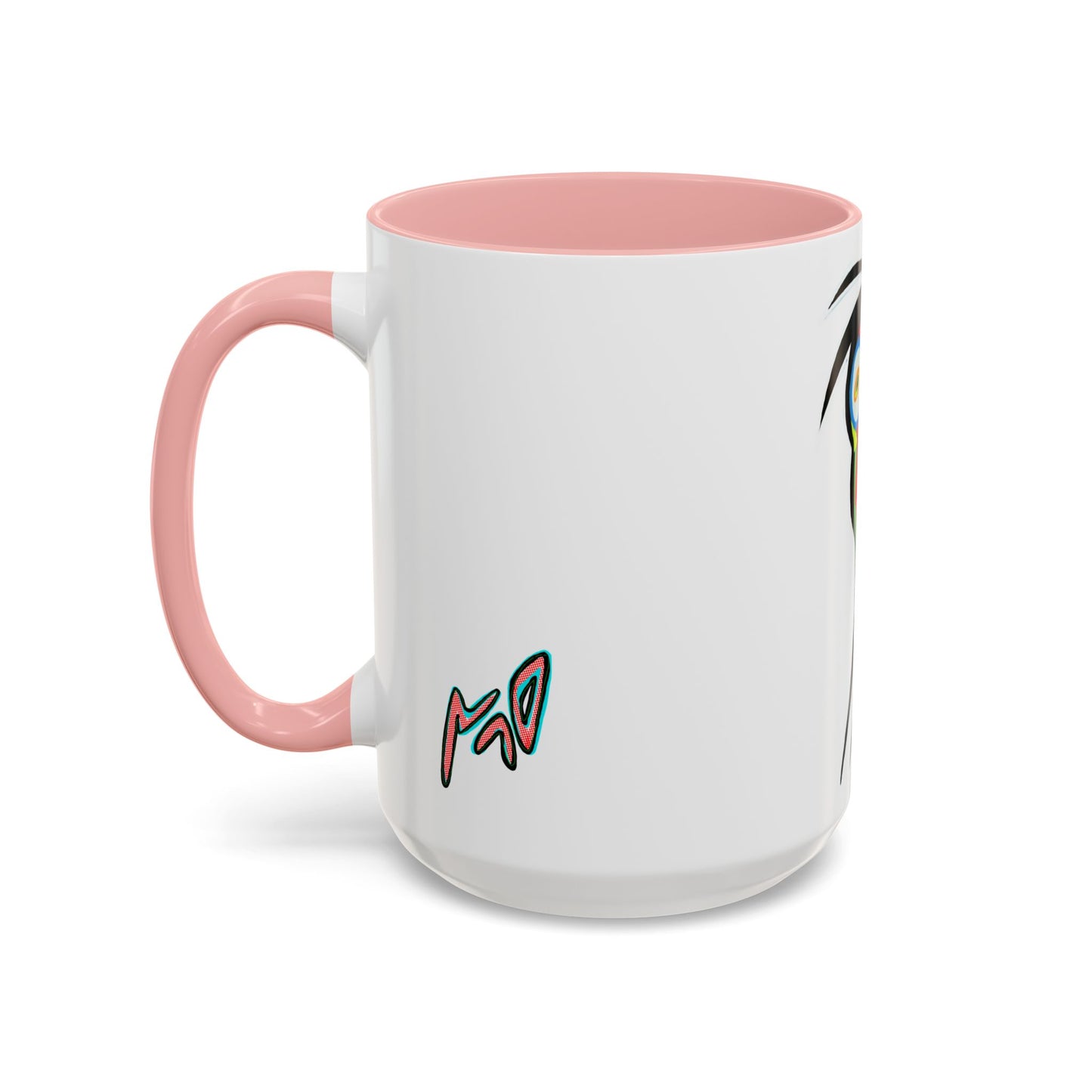 Colorful Tribal Mask Coffee Mug — Vibrant Skull Art Accent Mug (11/15oz)