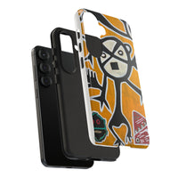 Abstract TAINO  Tribal Art Phone Case – Bold Orange Graphic Protective Cover