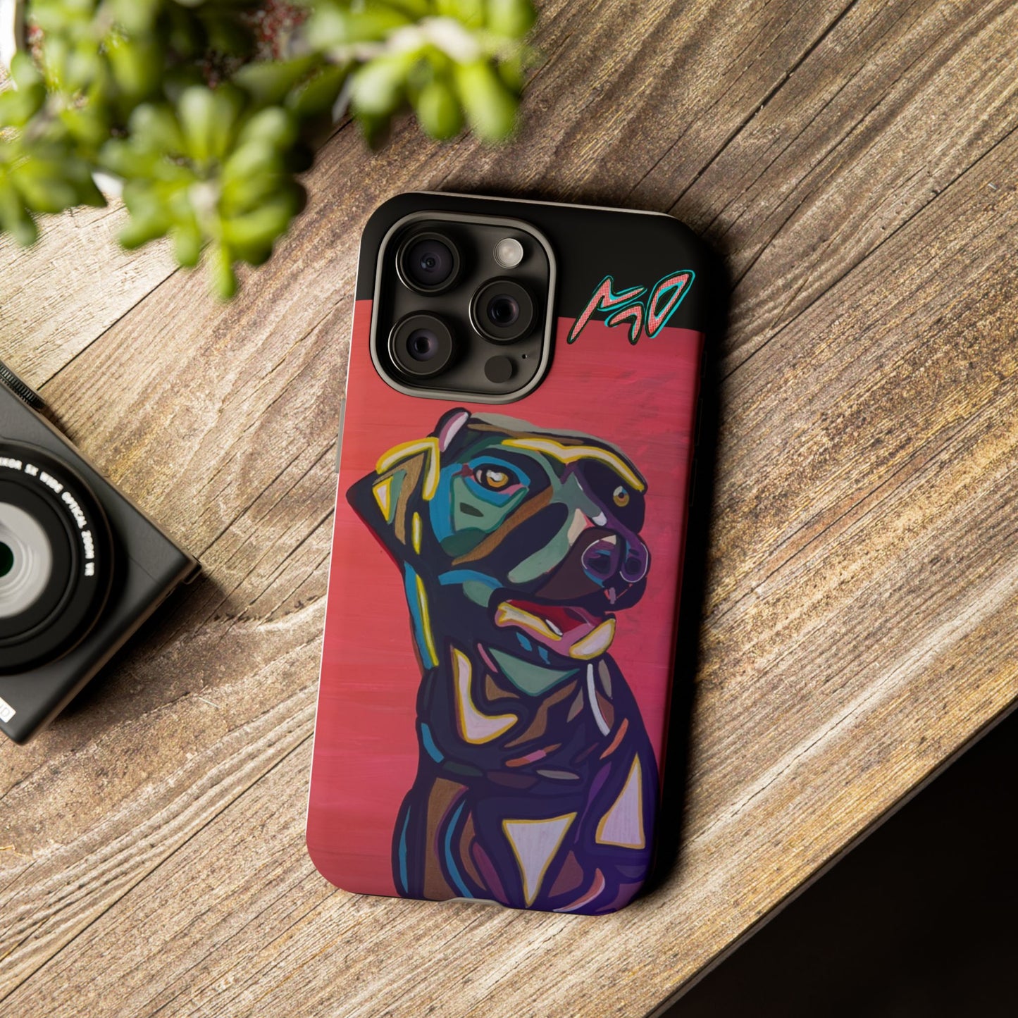 Colorful Pit LABRADOR Tough Phone Case — Vibrant Pop Art Dog Design
