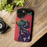 Colorful Pit LABRADOR Tough Phone Case — Vibrant Pop Art Dog Design