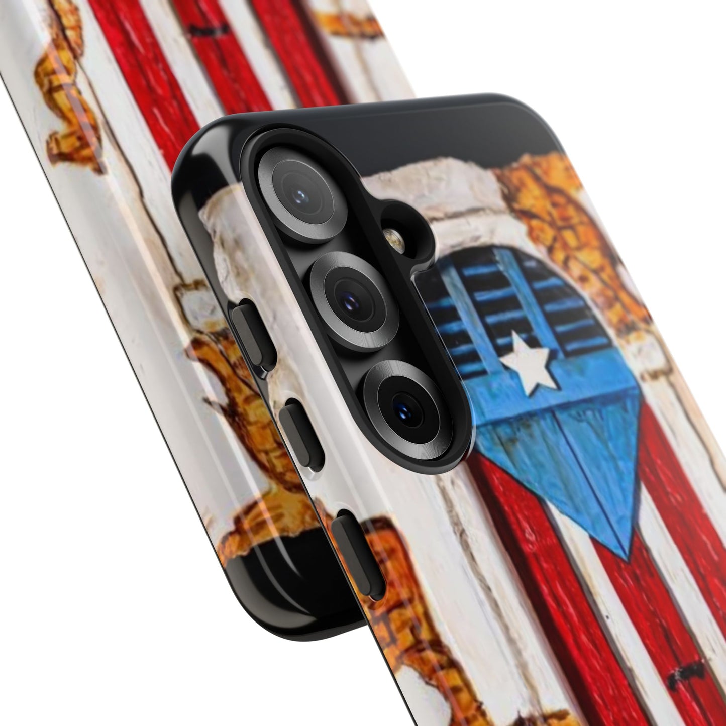 Puerto Rican Flag Phone Case - Rustic Coquí Door Design Tough Case