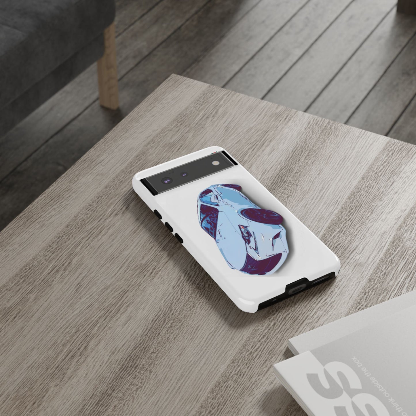 Melvin White Sports Car Phone Case - Retro Pop Art Supercar Protective Tough Case