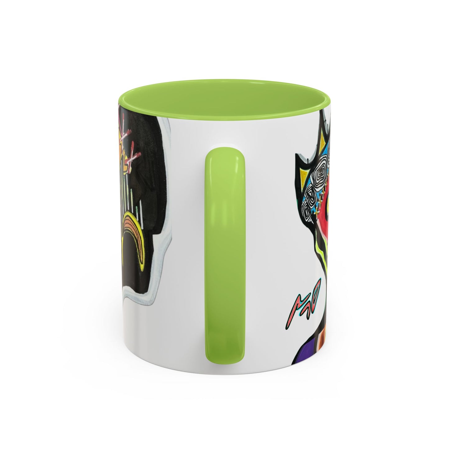 INFECTED KING.  Skull Pop Art Coffee Mug — Colorful Day of the Dead Accent Mug