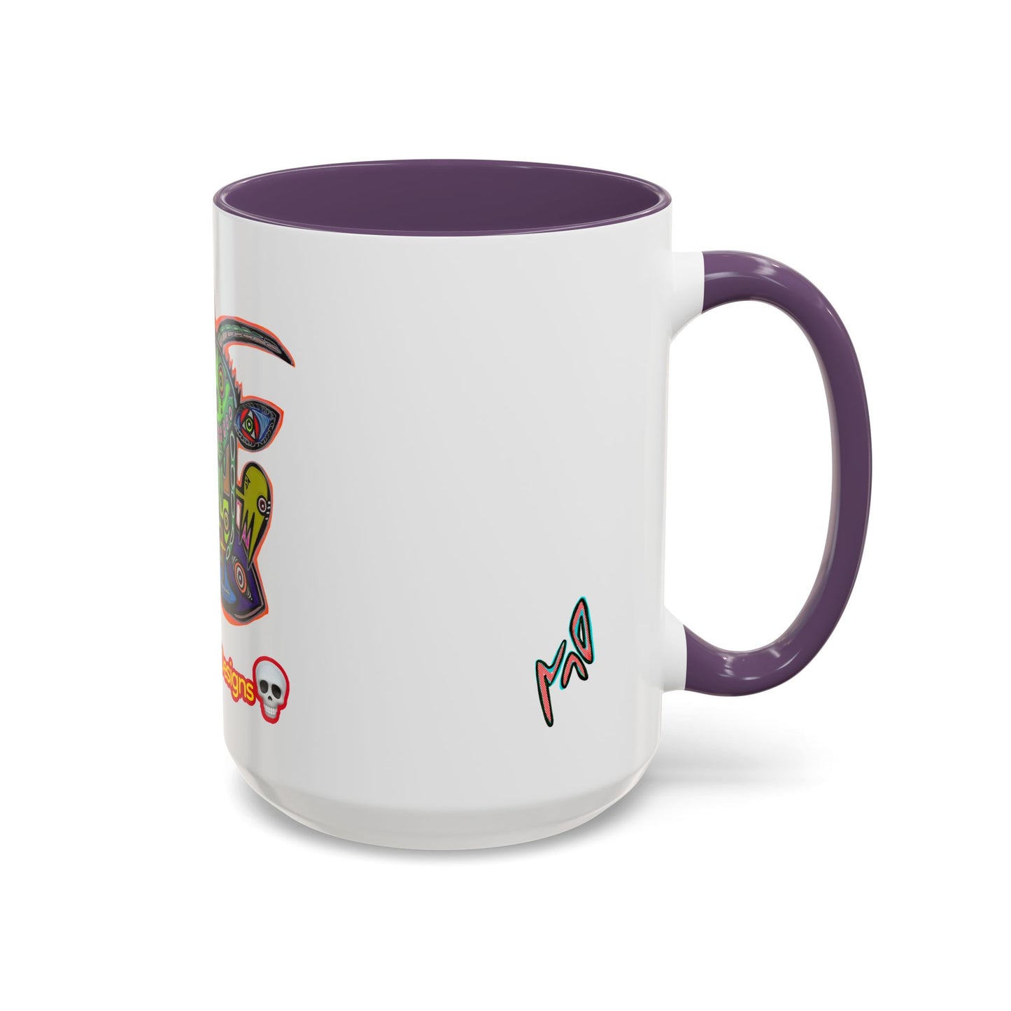 Colorful RYDER.   Abstract Jester Accent Coffee Mug — MovinchiArtDesigns