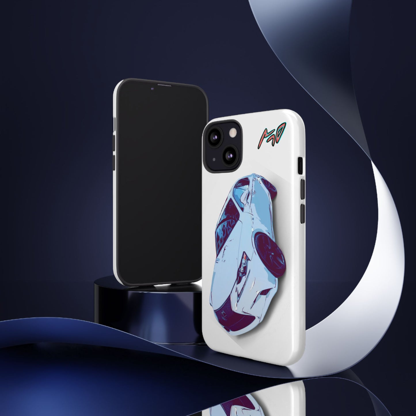 Melvin White Sports Car Phone Case - Retro Pop Art Supercar Protective Tough Case