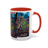 RYDER4.0  Psychedelic Forest Accent Coffee Mug – Colorful Trippy Creature Design (11/15oz)