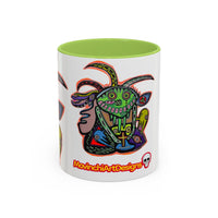 Colorful RYDER.   Abstract Jester Accent Coffee Mug — MovinchiArtDesigns