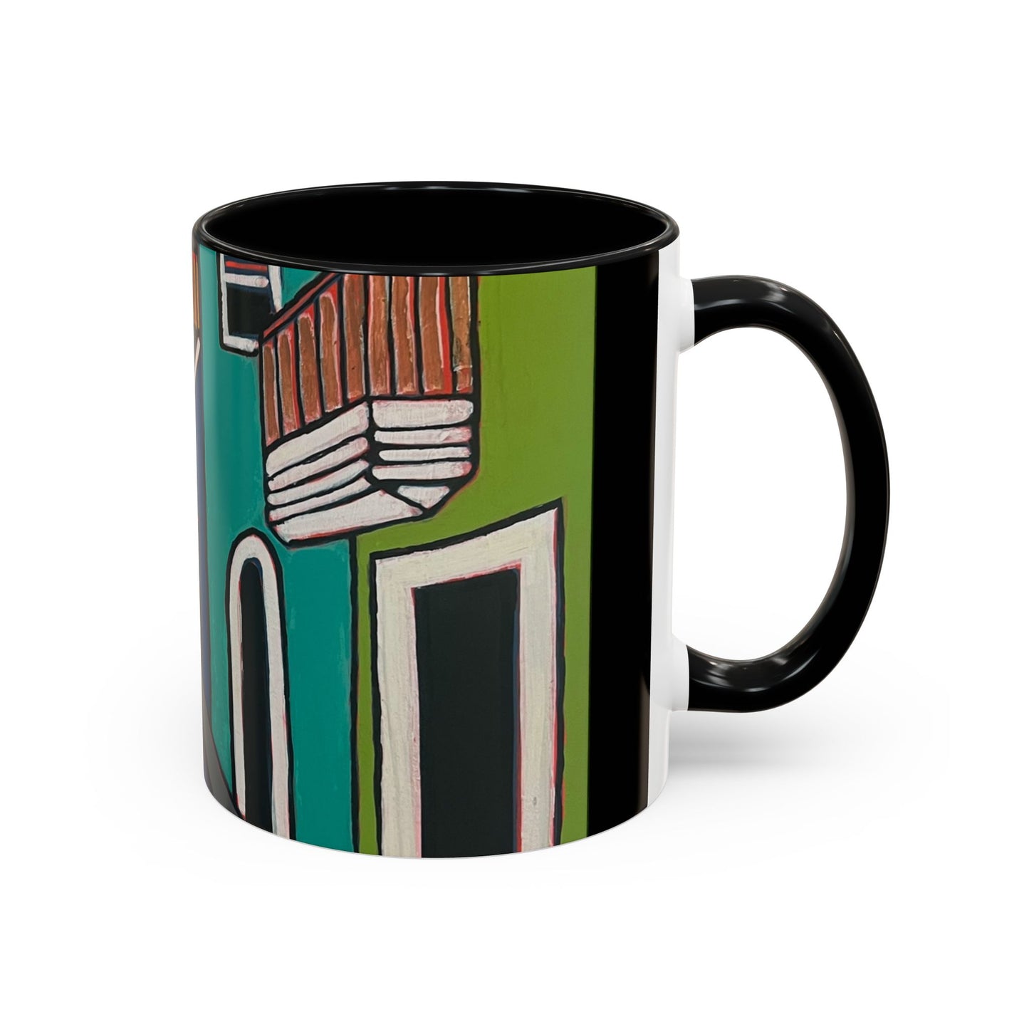 SAN SEBASTIAN2.0 Colorful Canal Houses Accent Coffee Mug — Bright European Street Art Ceramic Mug (11/15oz)