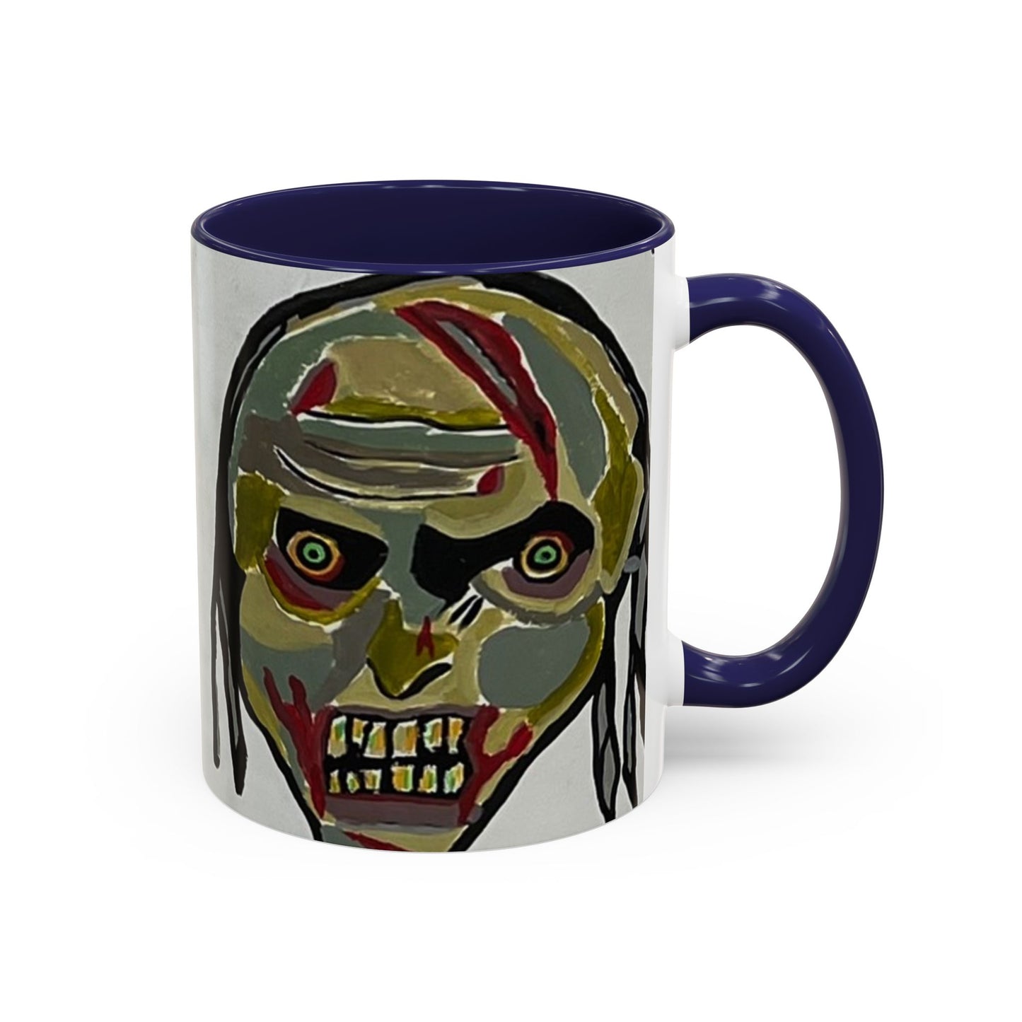 3 amigos2.0 Zombie Skull Coffee Mug — Spooky Horror Accent Mug (11/15 oz)