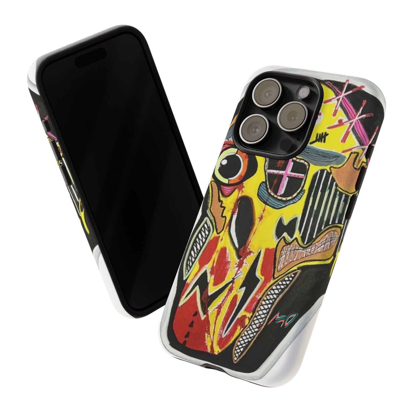 VINCENT.  Skull Riot Phone Case – Colorful Abstract Horror Art Protective Cover