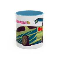 R34  Racing Skyline Accent Coffee Mug — Fast Car Drift Design (11/15oz)