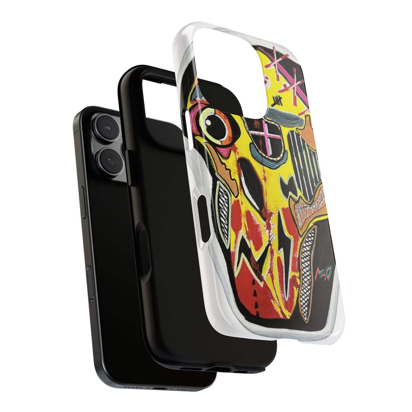 VINCENT.  Skull Riot Phone Case – Colorful Abstract Horror Art Protective Cover