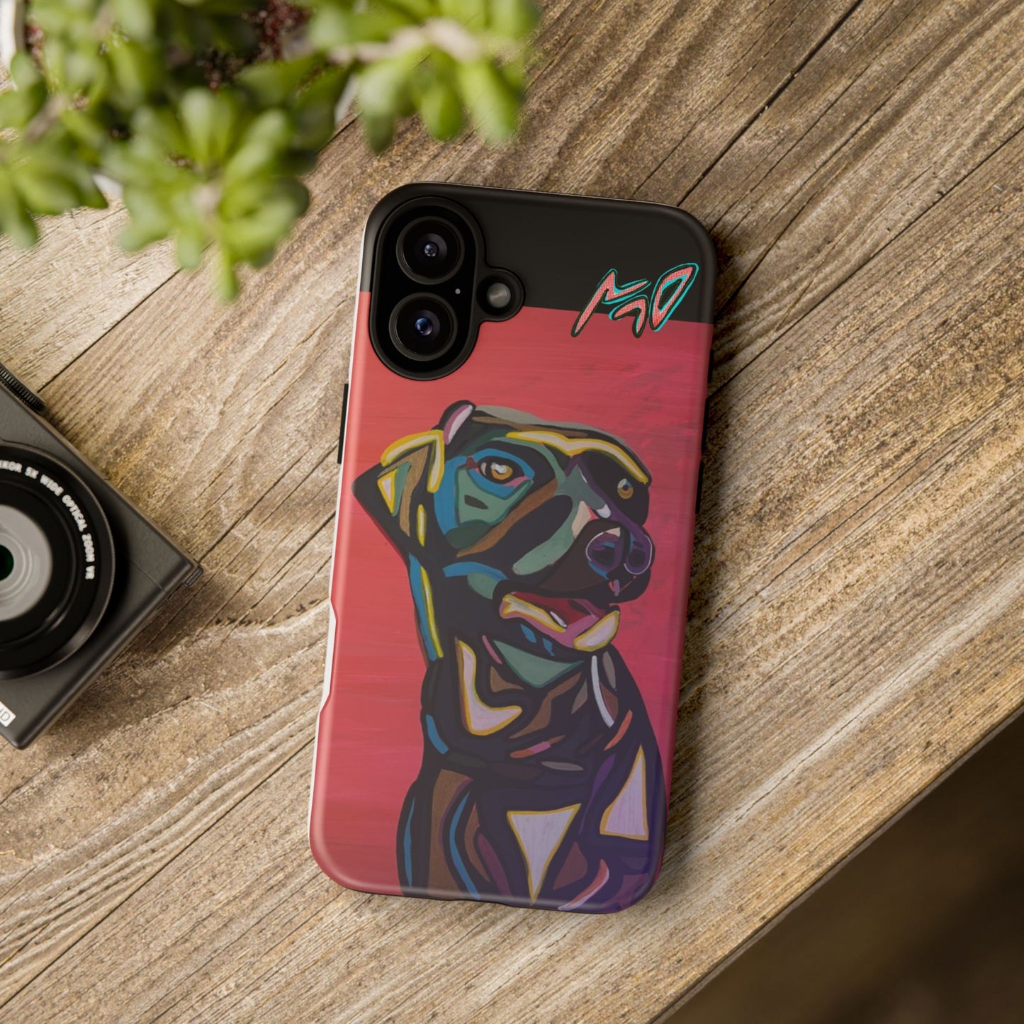 Colorful Pit LABRADOR Tough Phone Case — Vibrant Pop Art Dog Design