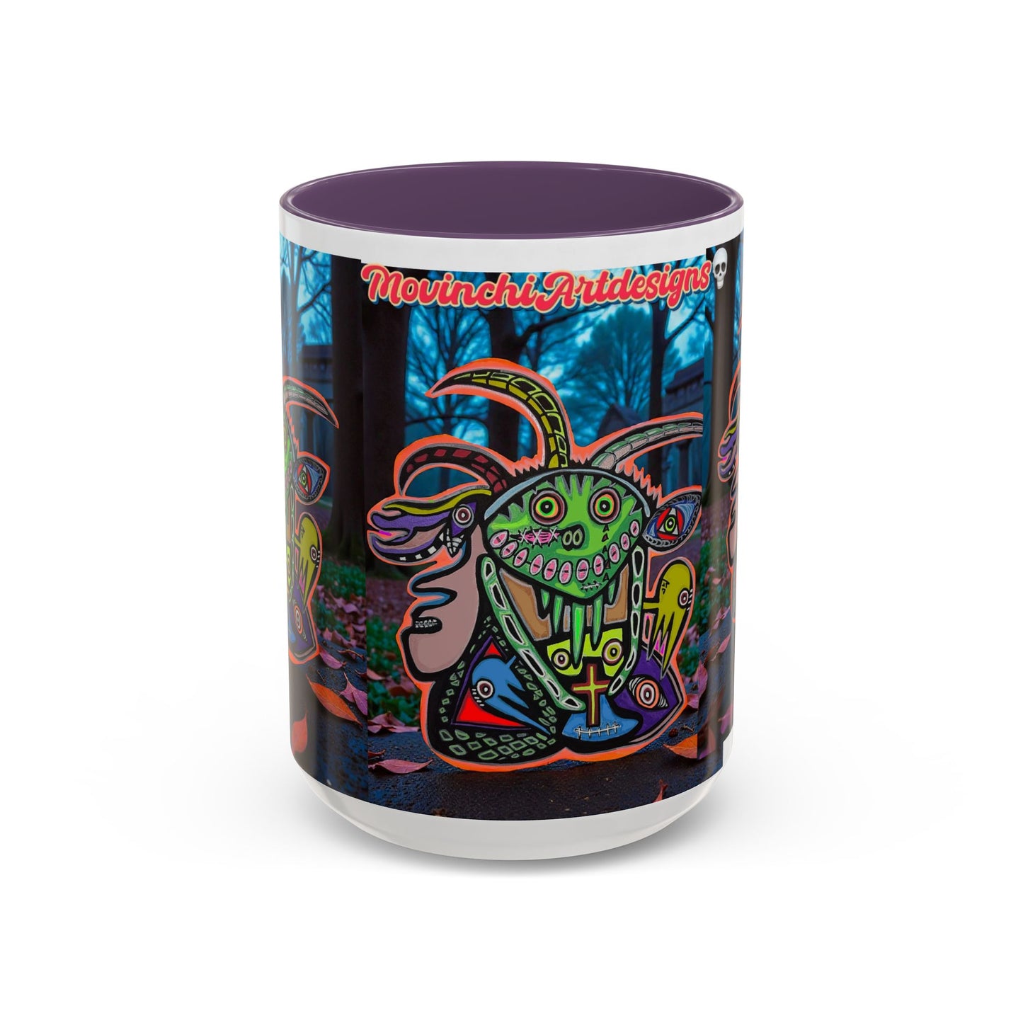 RYDER4.0  Psychedelic Forest Accent Coffee Mug – Colorful Trippy Creature Design (11/15oz)