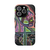 HEART ATTACK Abstract Neon Face Tough Phone Case – Vibrant Art Phone Cover