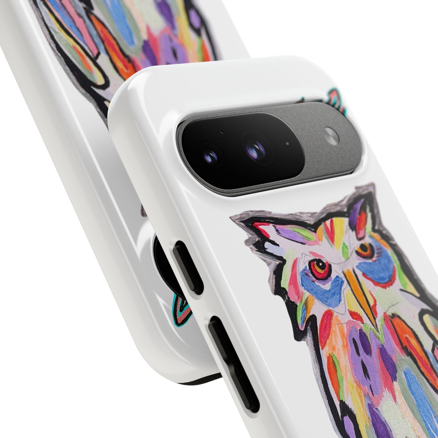 Colorful Owl Phone Case — Artistic Owl Illustration Tough Case