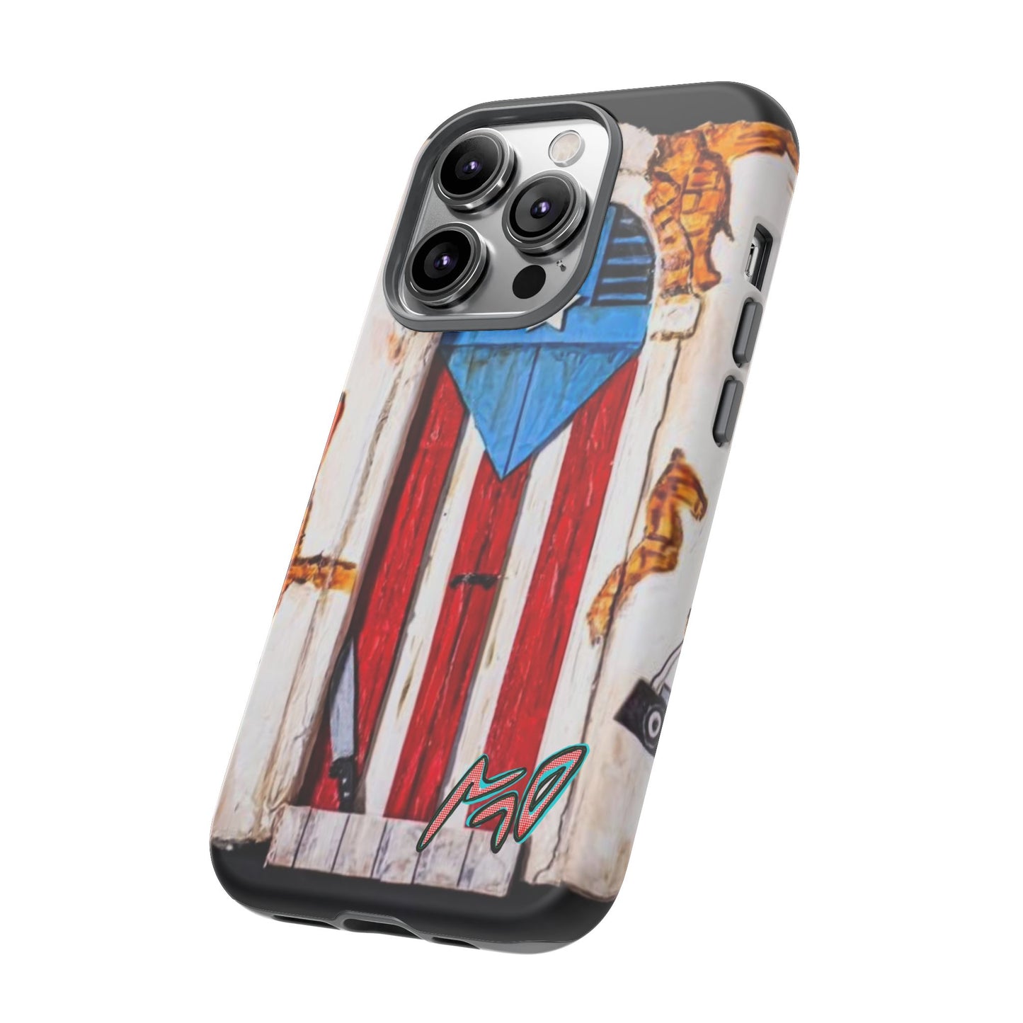 Puerto Rican Flag Phone Case - Rustic Coquí Door Design Tough Case