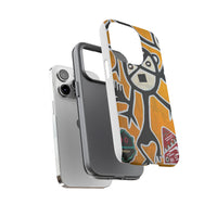 Abstract TAINO  Tribal Art Phone Case – Bold Orange Graphic Protective Cover