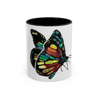 Colorful Butterfly Coffee Mug — Vibrant Monarch Art Accent Mug (11/15oz)