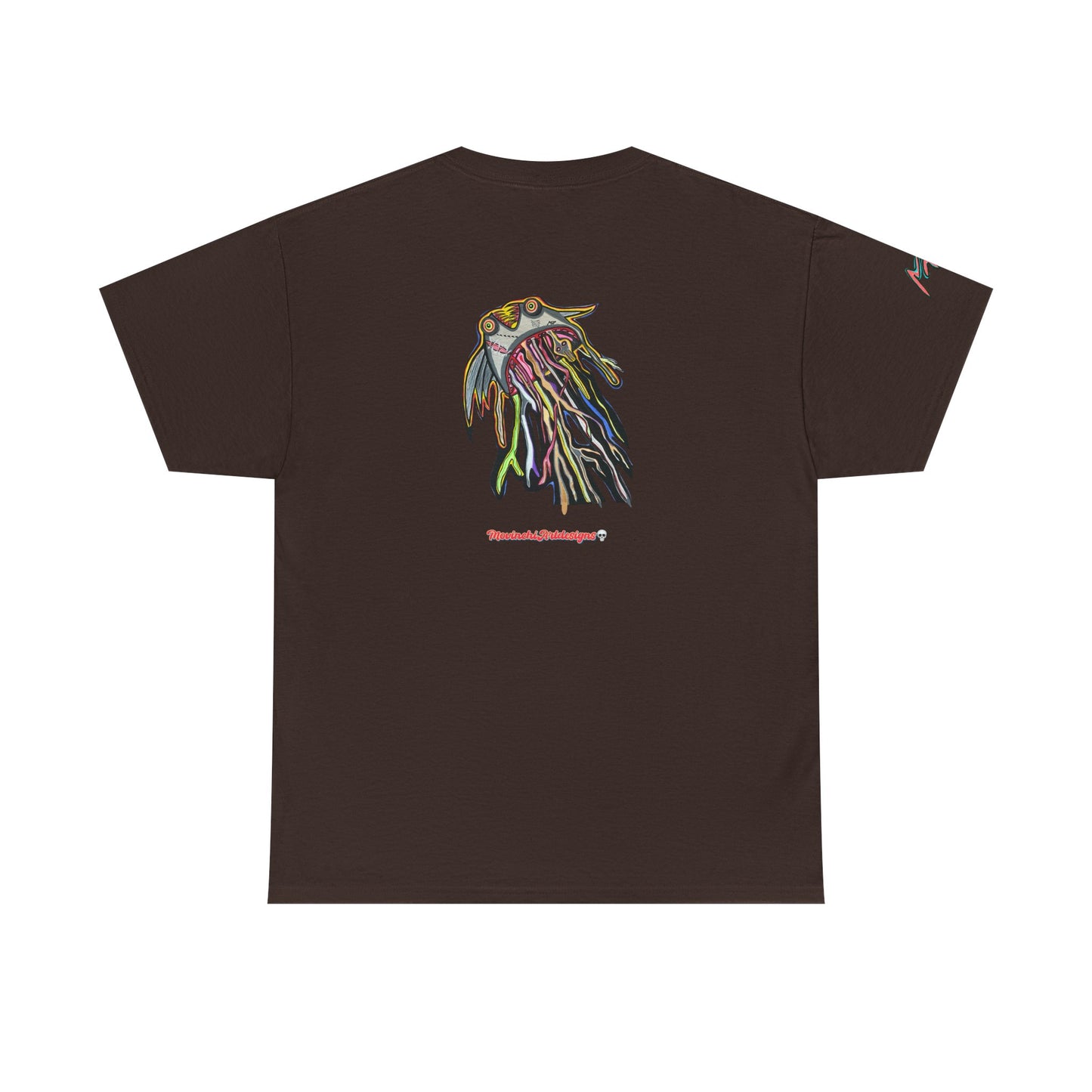 Graphic Tee — Colorful CRAZY TUNA  Illustration Back Print Tee