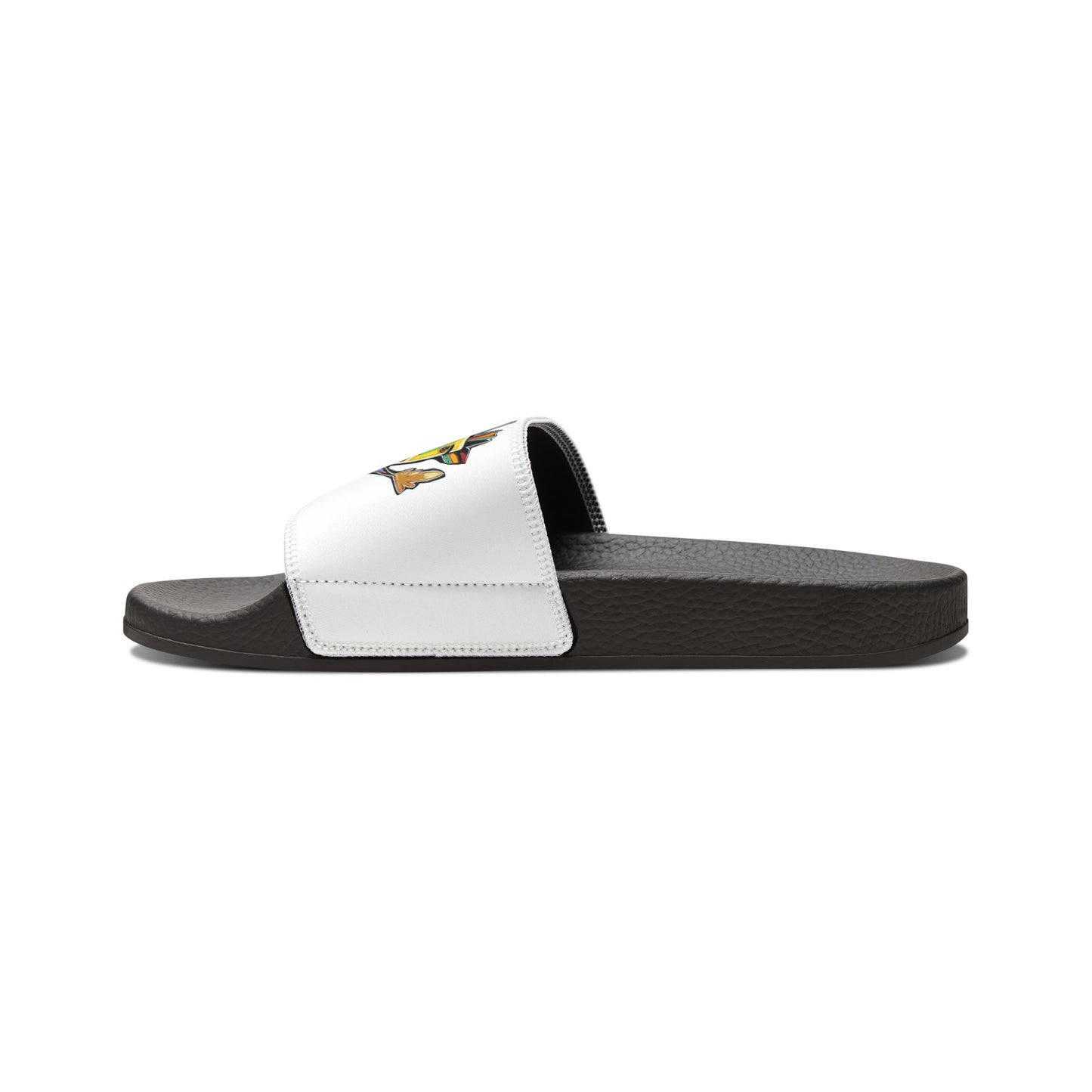 THE REBEL  Men's Graphic Slide Sandals — Removable Strap Colorful Mascot Design