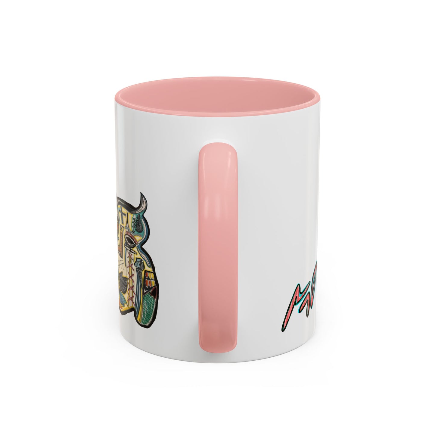 Abstract MOVINCHI Art Coffee Mug — Colorful Cubist Ceramic Accent Mug