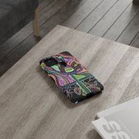 HEART ATTACK Abstract Neon Face Tough Phone Case – Vibrant Art Phone Cover