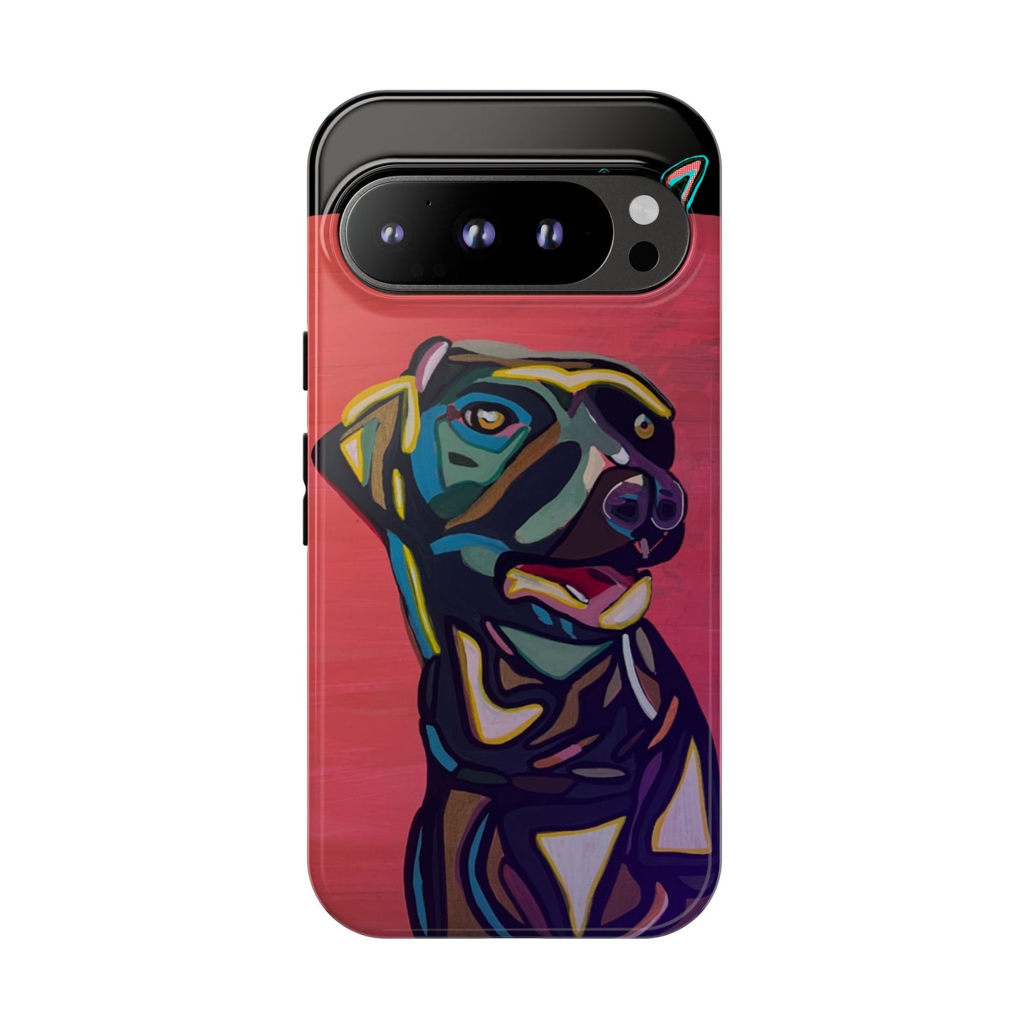 Colorful Pit LABRADOR Tough Phone Case — Vibrant Pop Art Dog Design