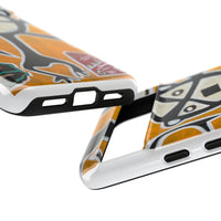 Abstract TAINO  Tribal Art Phone Case – Bold Orange Graphic Protective Cover