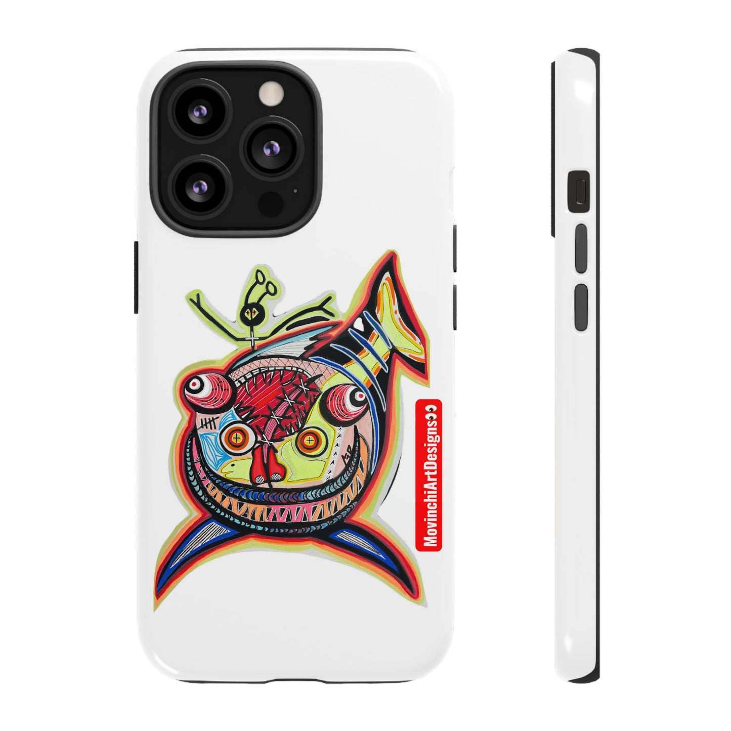 Phone Case — Colorful Abstract PARASITE  Fish Art Tough Cases
