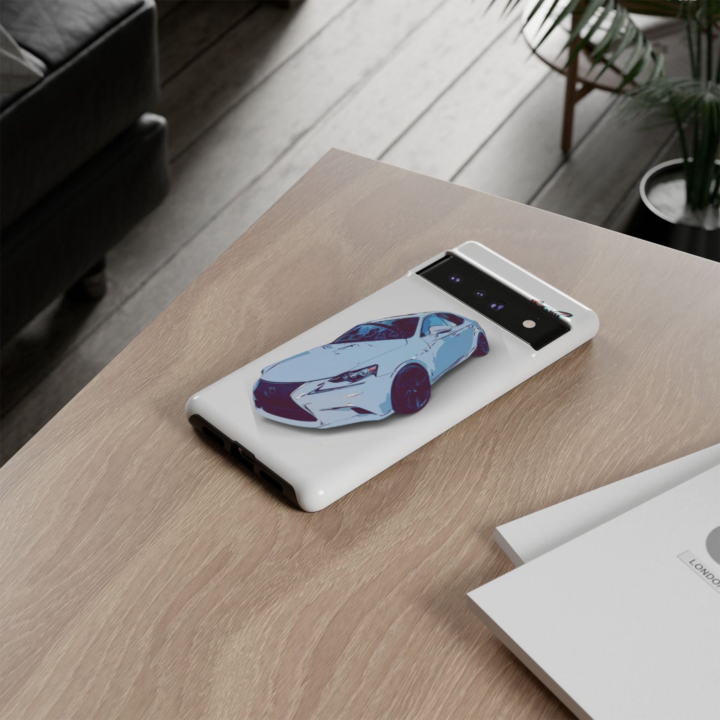 Melvin White Sports Car Phone Case - Retro Pop Art Supercar Protective Tough Case