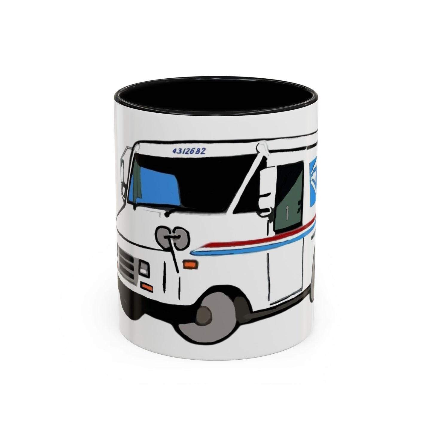 LLV Postal Service Mail Truck Accent Coffee Mug — Retro USPS Delivery Van Illustration (11/15oz)
