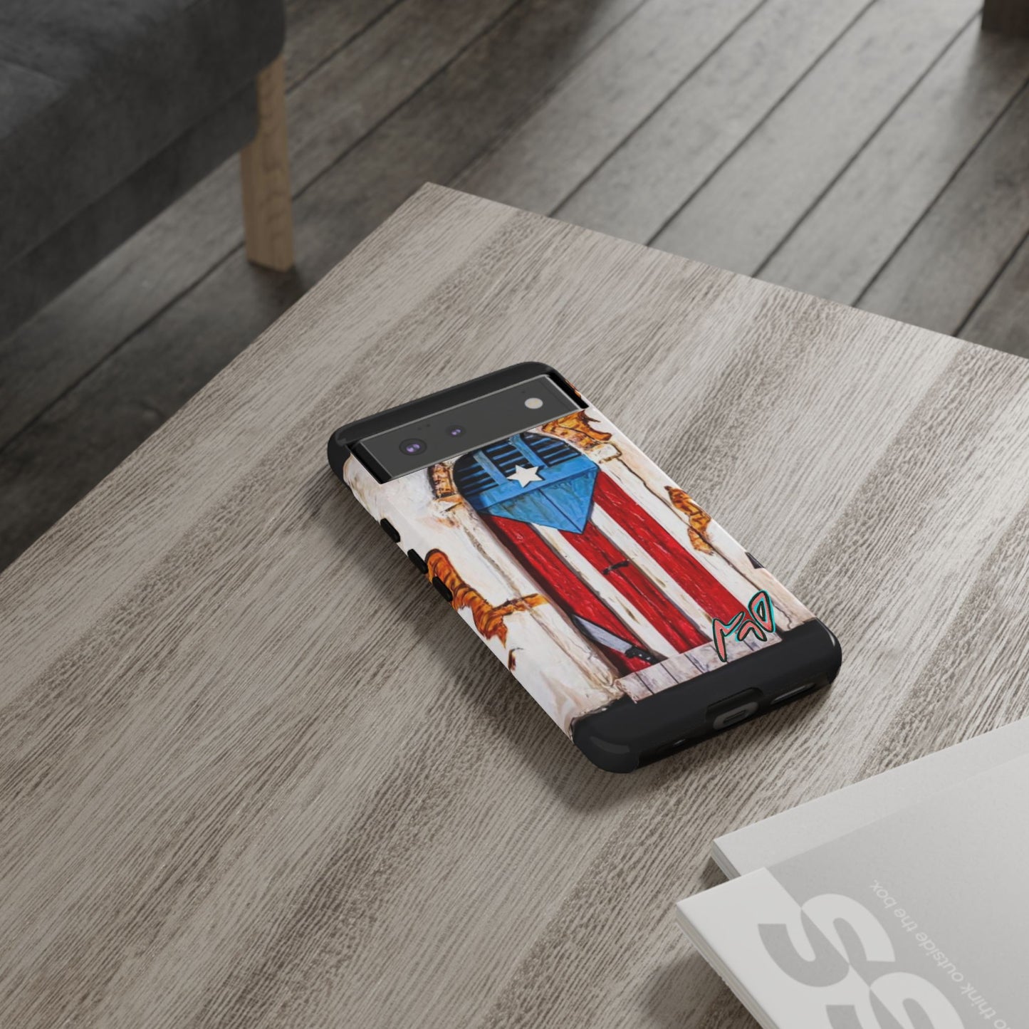 Puerto Rican Flag Phone Case - Rustic Coquí Door Design Tough Case
