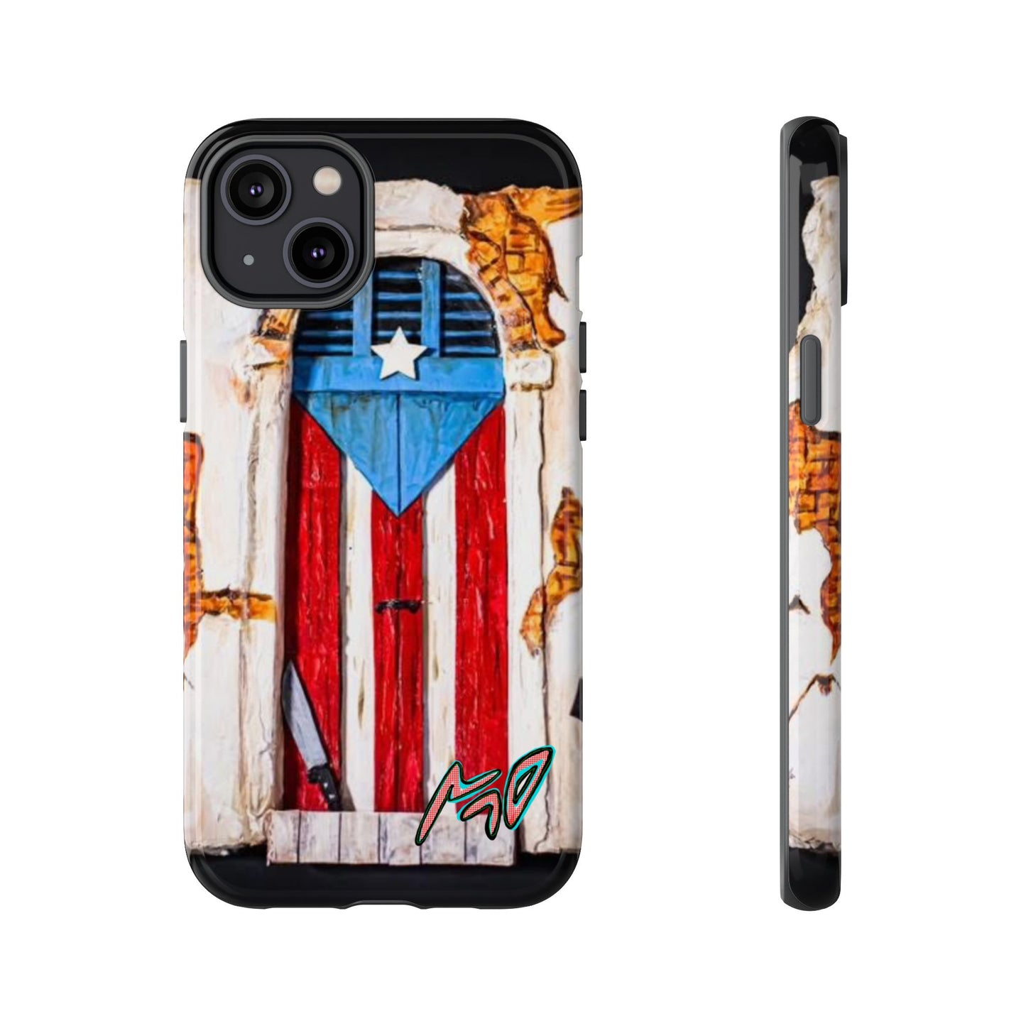 Puerto Rican Flag Phone Case - Rustic Coquí Door Design Tough Case