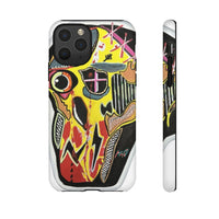 VINCENT.  Skull Riot Phone Case – Colorful Abstract Horror Art Protective Cover