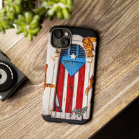 Puerto Rican Flag Phone Case - Rustic Coquí Door Design Tough Case