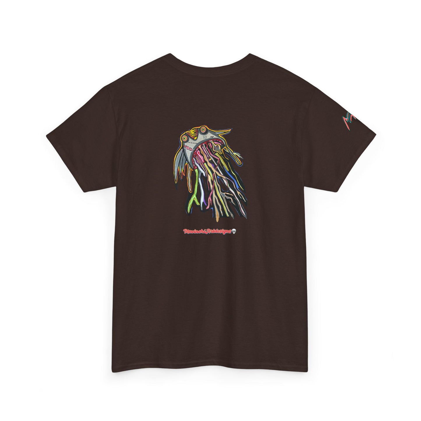 Graphic Tee — Colorful CRAZY TUNA  Illustration Back Print Tee