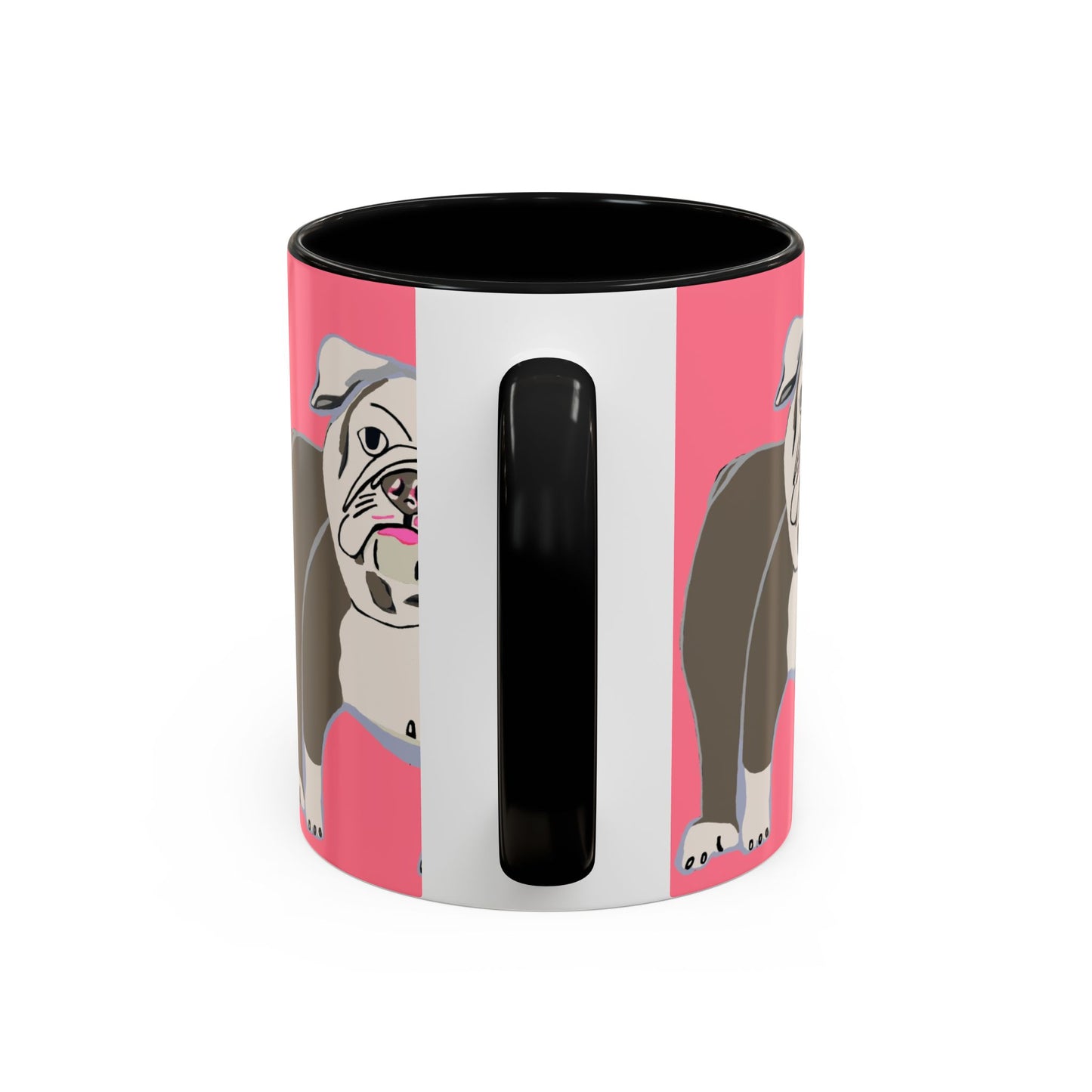 Bulldog Accent Coffee Mug — Cute Pink Dog Lover Mug (11/15oz)
