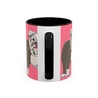 Bulldog Accent Coffee Mug — Cute Pink Dog Lover Mug (11/15oz)